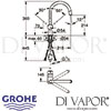 Grohe Minta Single-Lever Sink Mixer Dimensions